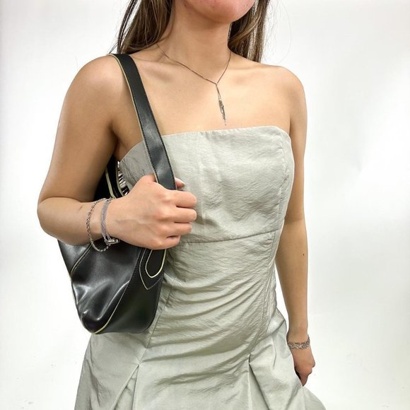 Vintage 90s EXPRESS  BRAND nylon Prom Dress - Picture 4 of 8